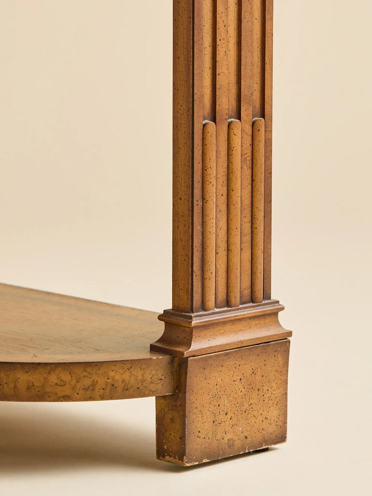 The Vintage Neoclassical Style Wood Demilune Console TableConsole TablesMiscellanea, etc.