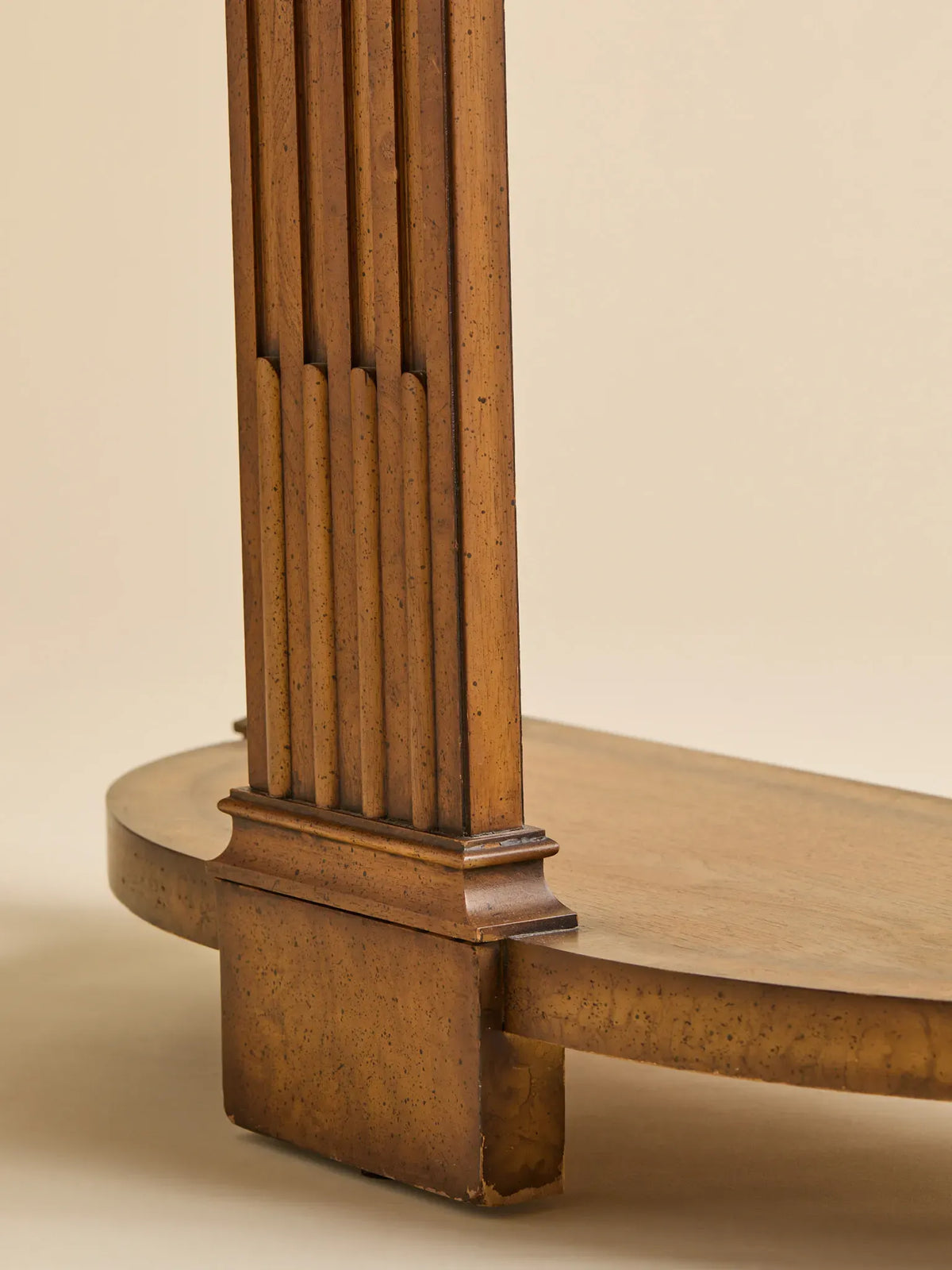 The Vintage Neoclassical Style Wood Demilune Console TableConsole TablesMiscellanea, etc.