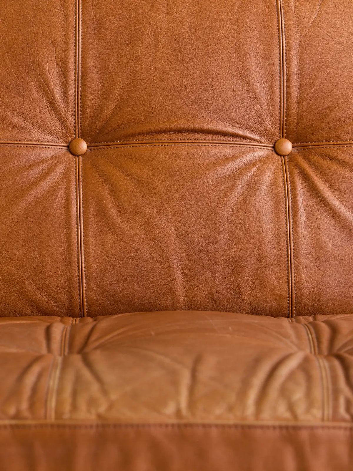 The Vintage Danish Mid-Century Leather LoveseatSeatingMiscellanea, etc.