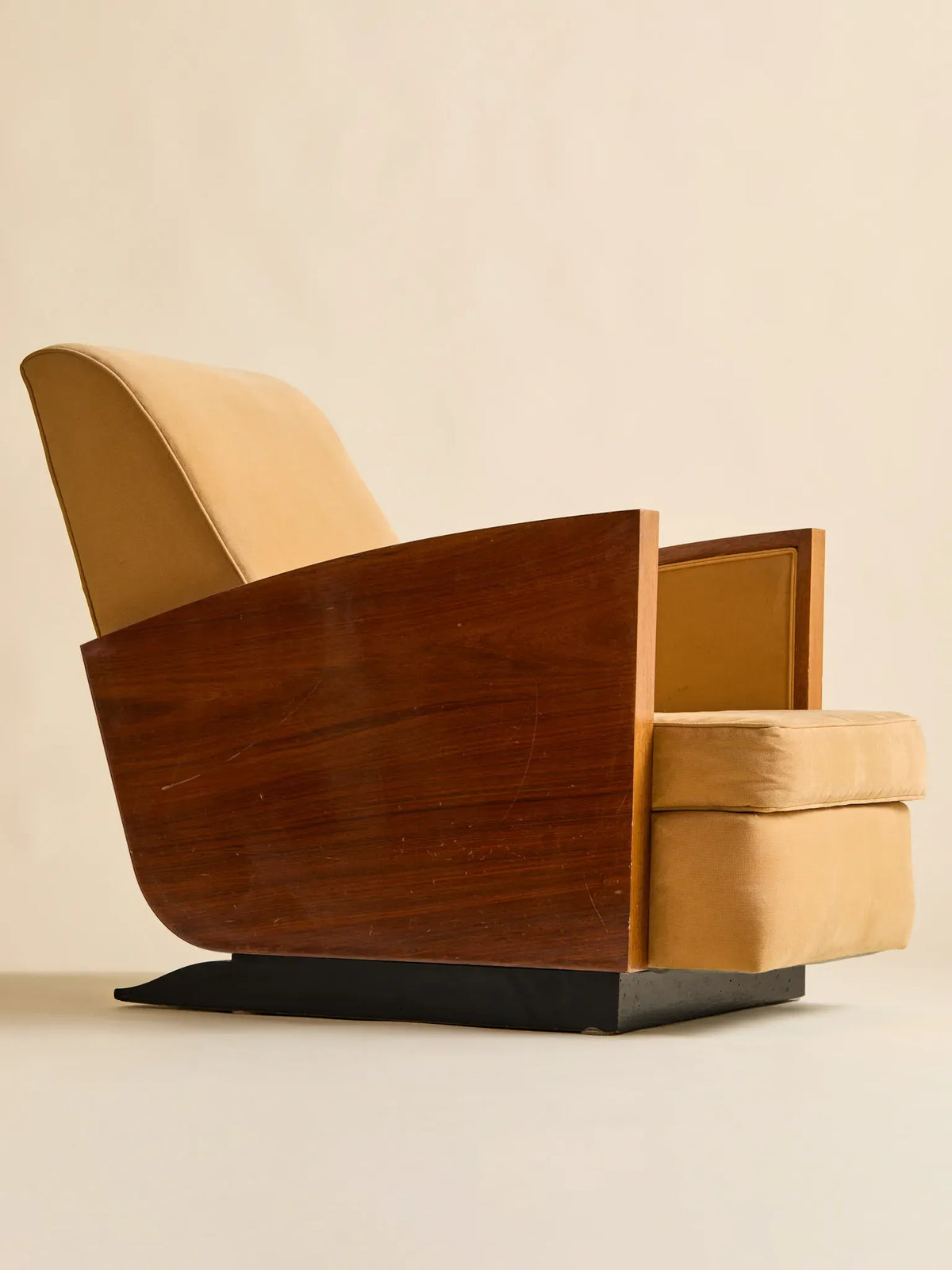 The Vintage French Art Deco Style Walnut Club Chairs, Mid 20th CenturySeatingMiscellanea, etc.