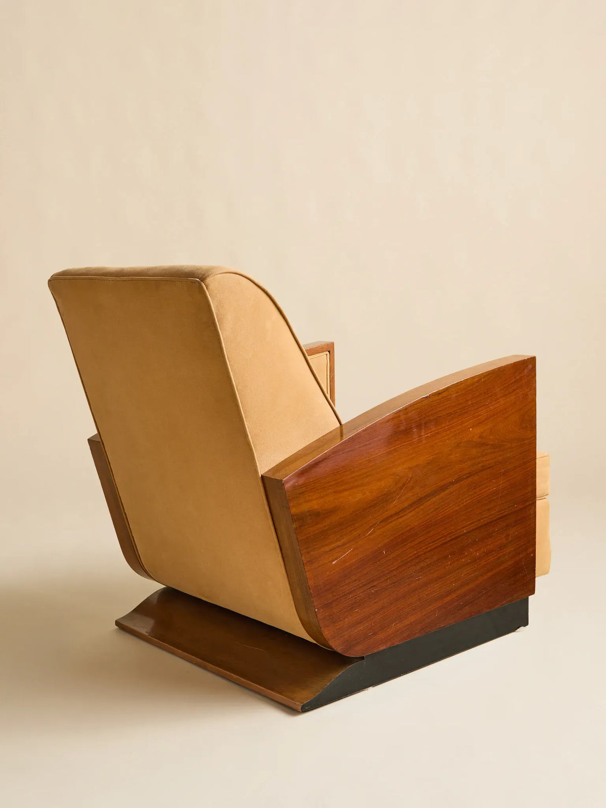 The Vintage French Art Deco Style Walnut Club Chairs, Mid 20th CenturySeatingMiscellanea, etc.