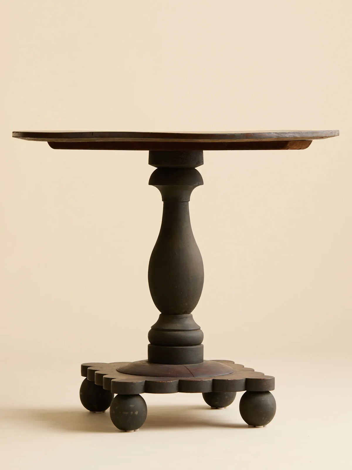 The Vintage Handmade Pine Entry Table with Scalloped BaseConsole TablesMiscellanea, etc.