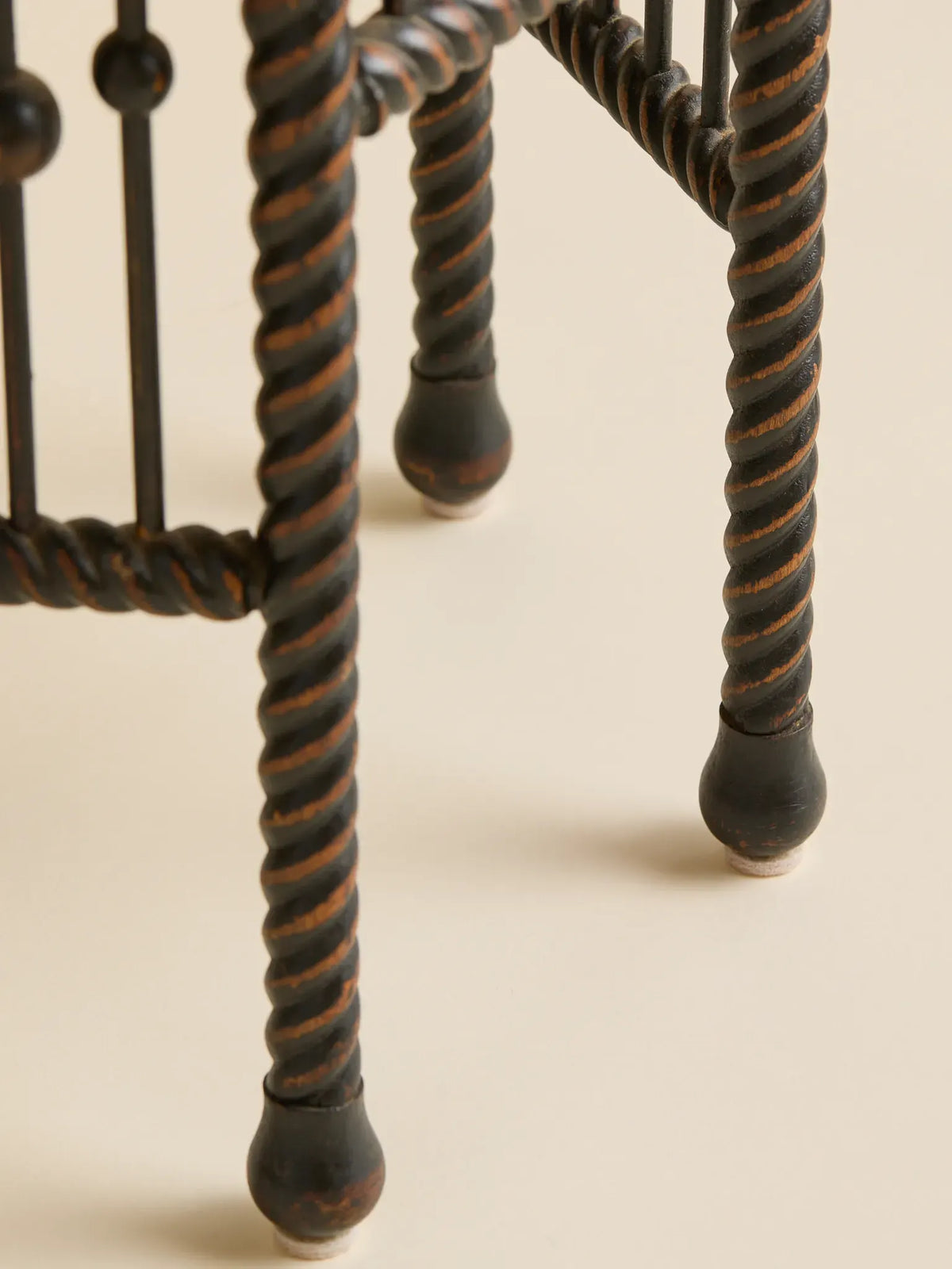 The Vintage Hexagonal Wood Side Table with Stick and Ball LegsSide TablesMiscellanea, etc.