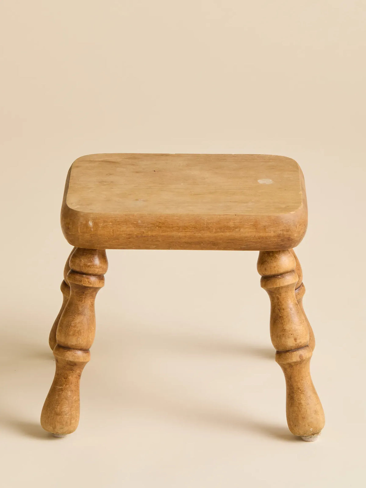 The Vintage Small Patinaed White Oak Accent StoolSeatingMiscellanea, etc.
