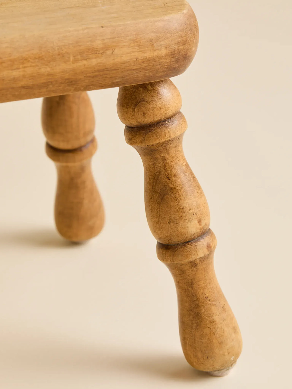 The Vintage Small Patinaed White Oak Accent StoolSeatingMiscellanea, etc.