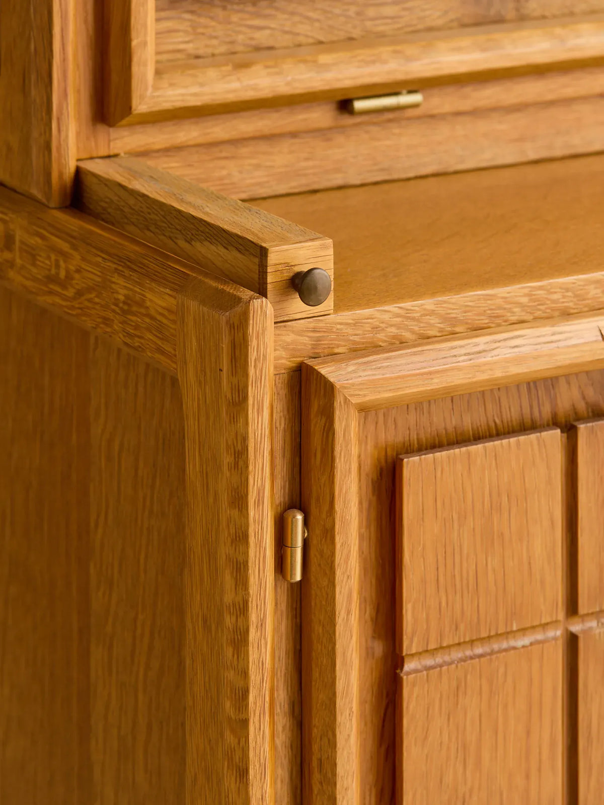 The Vintage Danish Minimalist Oak Book Shelf Cabinet with Secretary Desk by Henning KjaernulfCabinets and ShelvingMiscellanea, etc.
