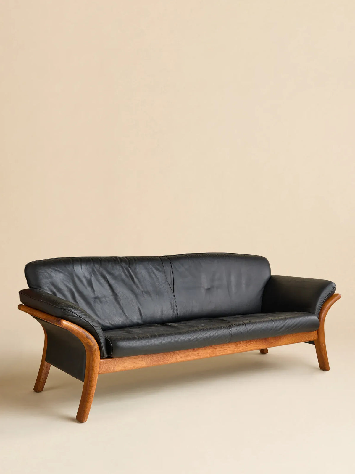 The Vintage Danish Teak & Leather SofaSeatingMiscellanea, etc.