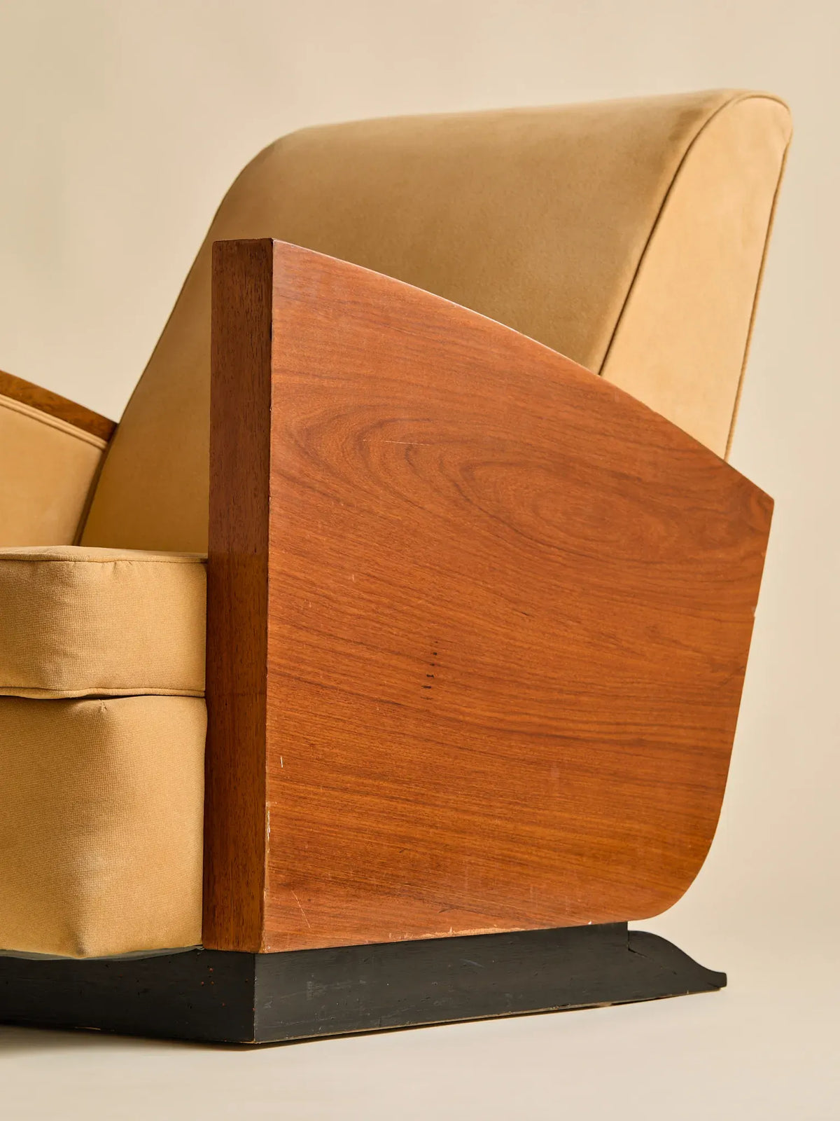 The Vintage French Art Deco Style Walnut Club Chairs, Mid 20th CenturySeatingMiscellanea, etc.