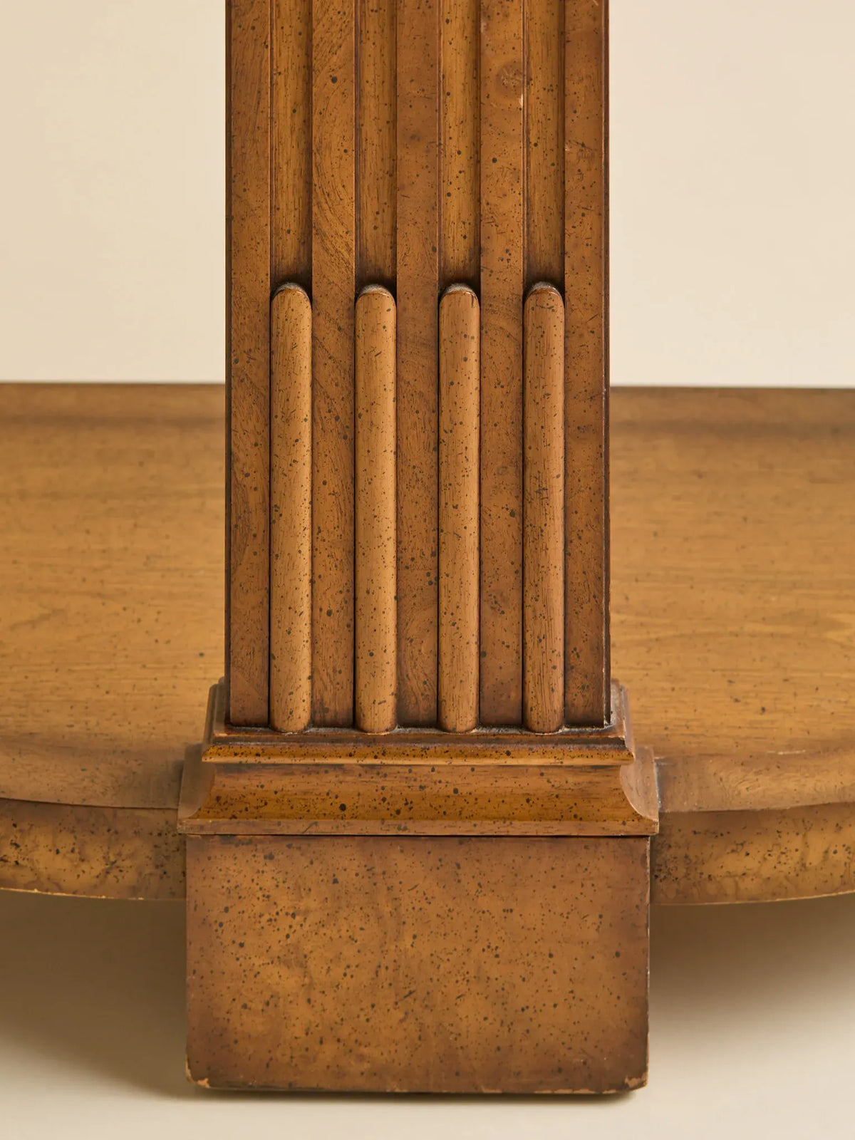 The Vintage Neoclassical Style Wood Demilune Console TableConsole TablesMiscellanea, etc.
