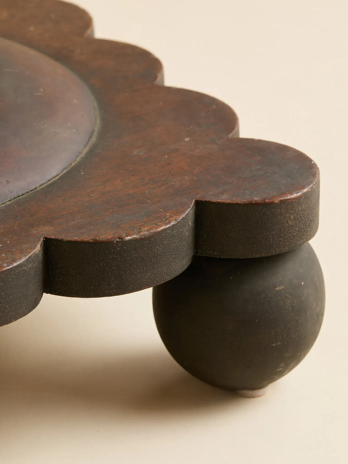 The Vintage Handmade Pine Entry Table with Scalloped BaseConsole TablesMiscellanea, etc.