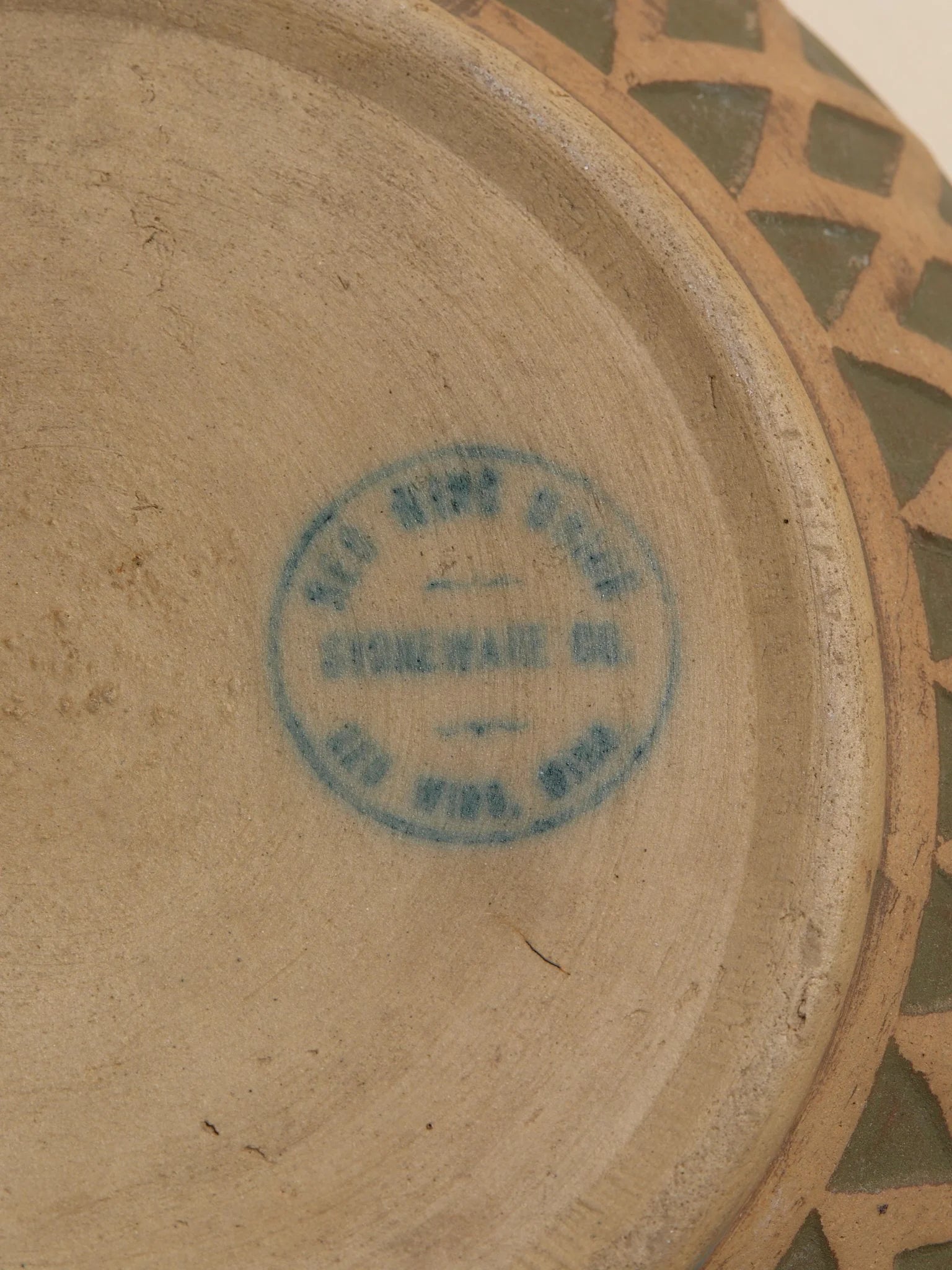 The Carved Ceramic Green Pattern Vintage BowlTrays and BowlsMiscellanea, etc.