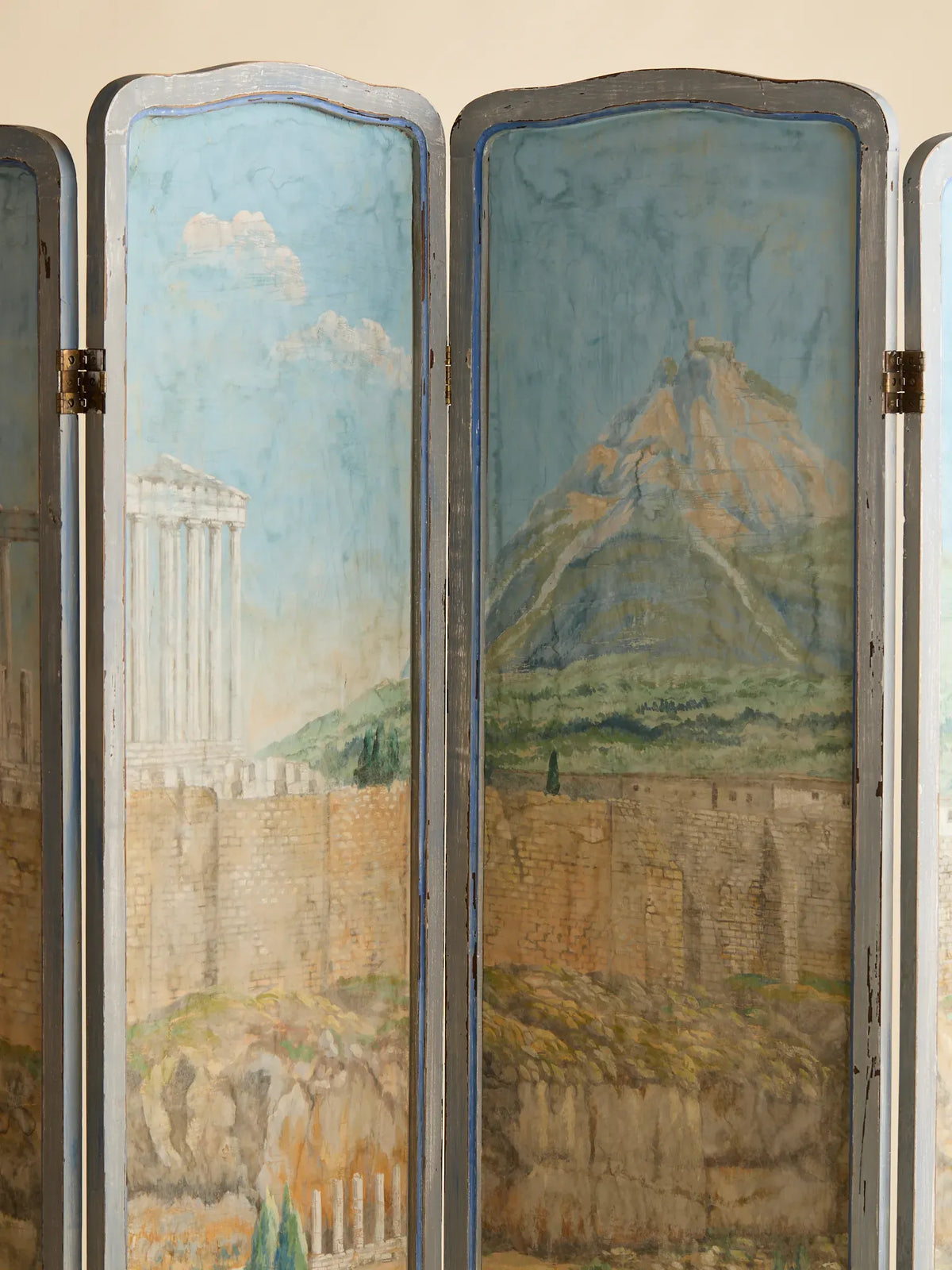 The Vintage Hand Painted Scenic Room DividerRoom DividersMiscellanea, etc.