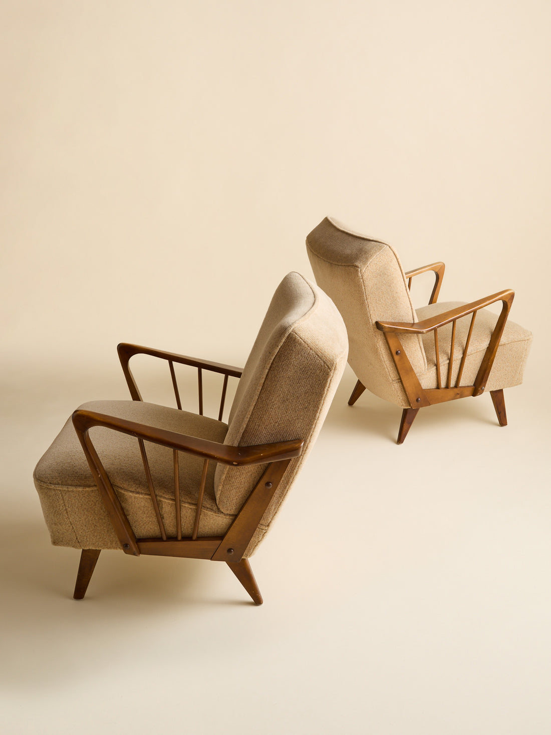 The Vintage Pair of Swedish Wool Lounge Chairs, 1960SSeatingMiscellanea, etc.