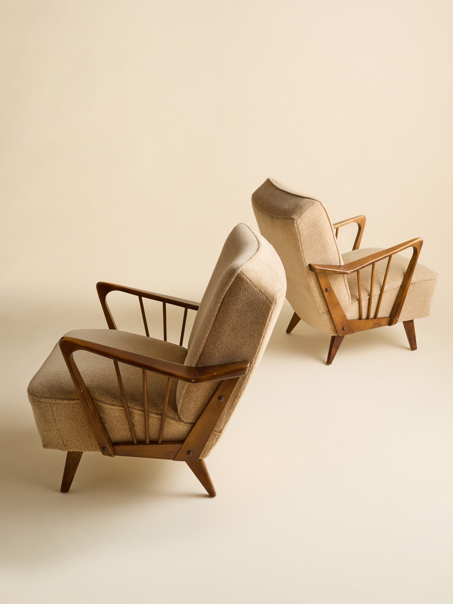 The Vintage Pair of Swedish Wool Lounge Chairs, 1960SSeatingMiscellanea, etc.