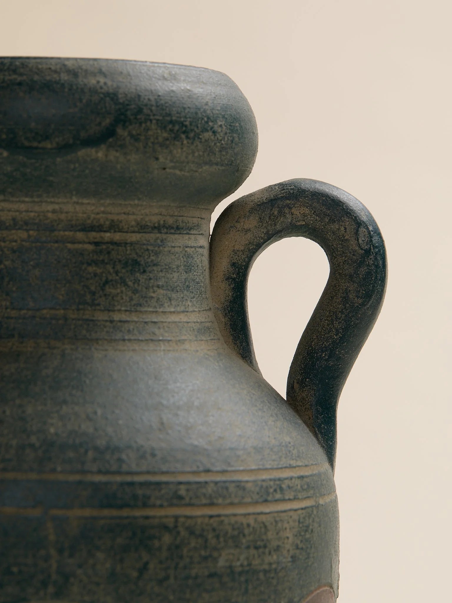 The Vintage Dark Green Moody Handled Ceramic VaseVasesMiscellanea, etc.