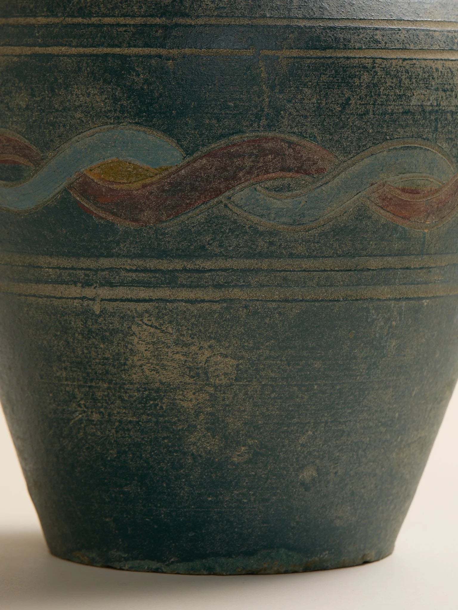 The Vintage Dark Green Moody Handled Ceramic VaseVasesMiscellanea, etc.