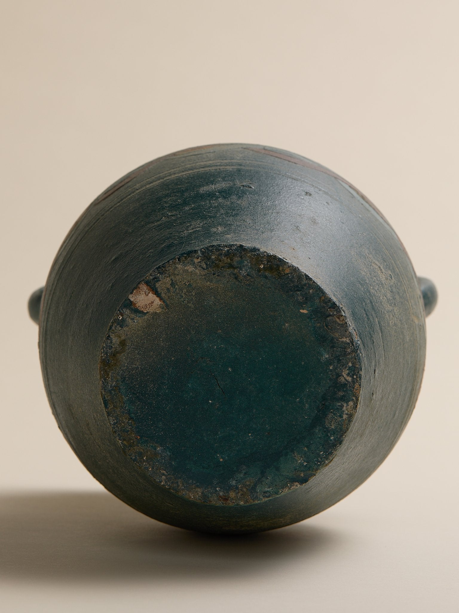 The Vintage Dark Green Moody Handled Ceramic VaseVasesMiscellanea, etc.