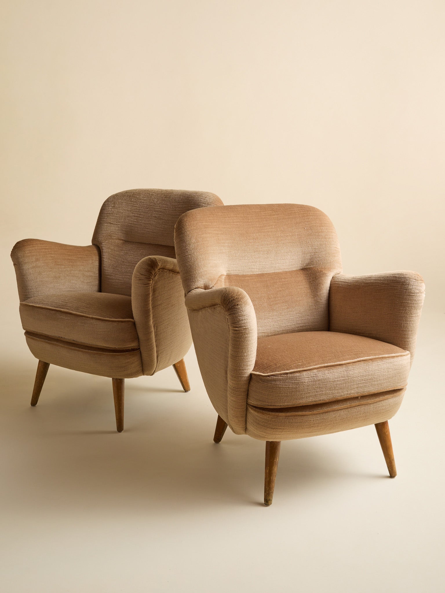 The Vintage Berga Mobler Style Danish Velour Lounge Chairs, 1960sSeatingMiscellanea, etc.