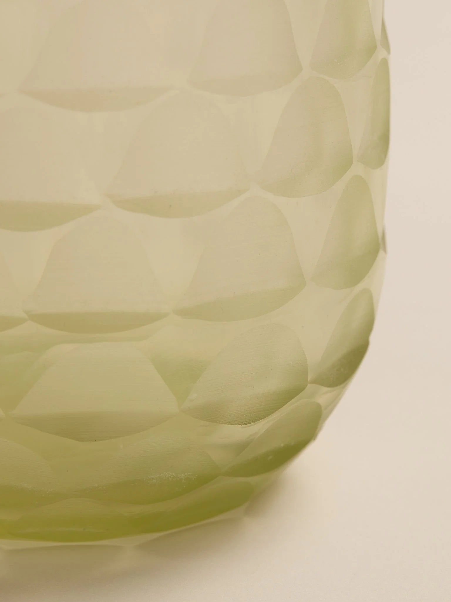The Vintage Pale Green Honeycomb Textured Glass VaseVasesMiscellanea, etc.