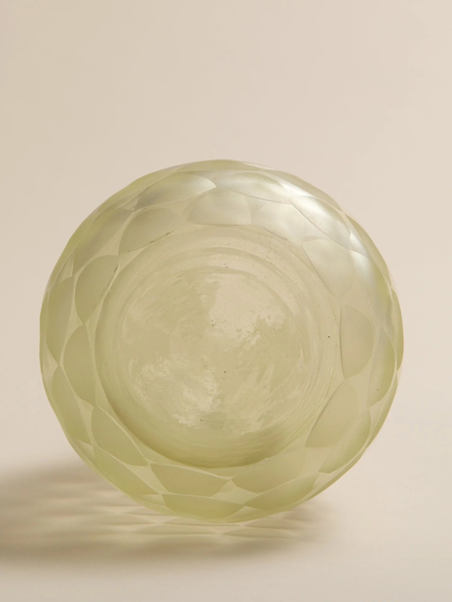 The Vintage Pale Green Honeycomb Textured Glass VaseVasesMiscellanea, etc.