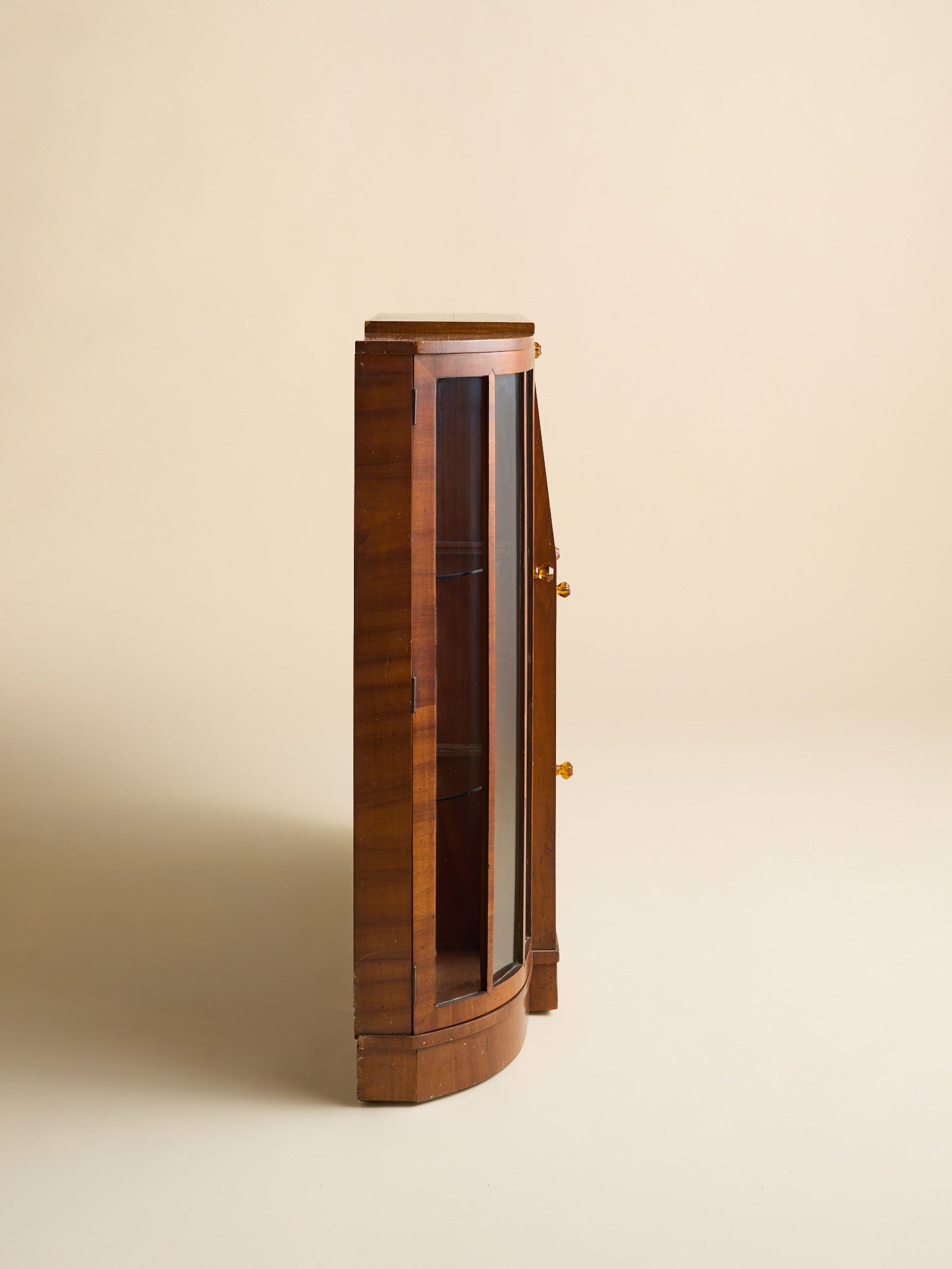The Vintage Glass and Wood Art Deco DeskCabinets and ShelvingMiscellanea, etc.