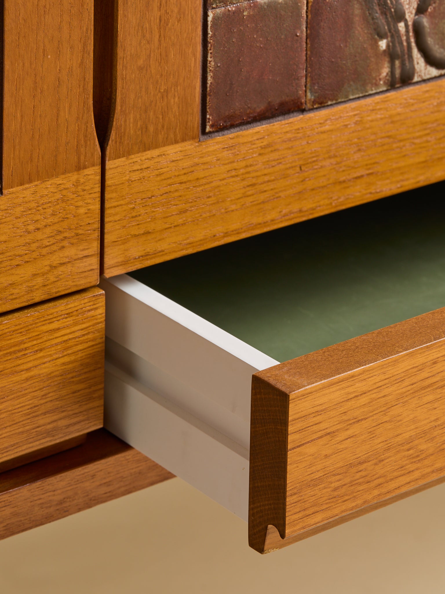 The Vintage Gangso Mobler Danish Teak & Tile Sideboard, 1970SCredenzas and SideboardsMiscellanea, etc.