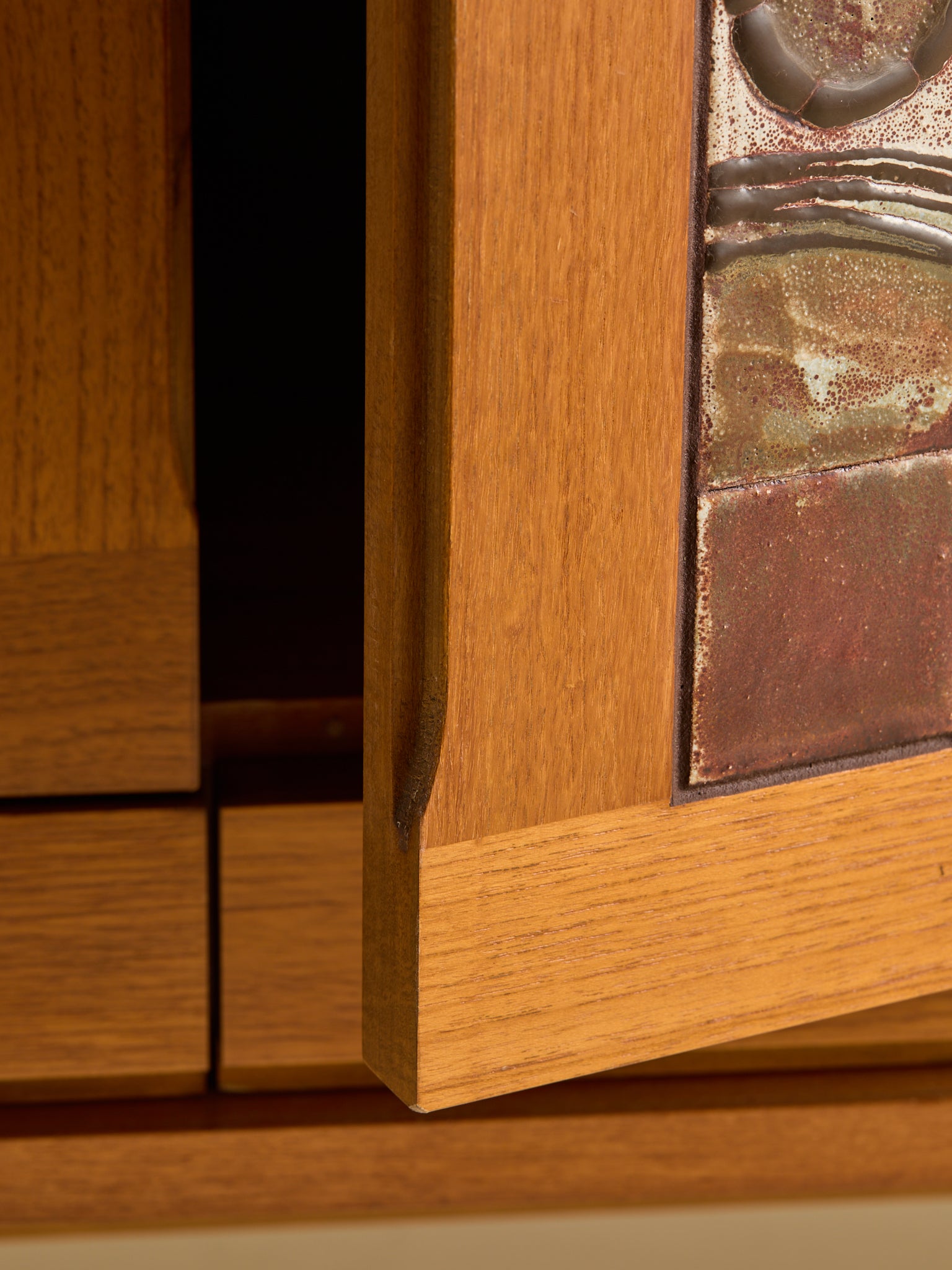 The Vintage Gangso Mobler Danish Teak & Tile Sideboard, 1970SCredenzas and SideboardsMiscellanea, etc.