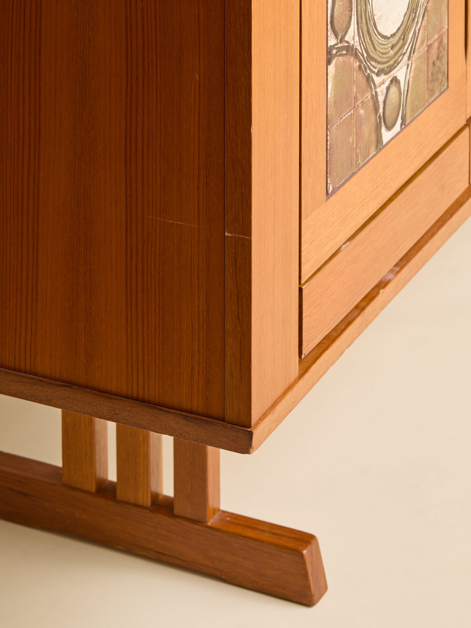 The Vintage Gangso Mobler Danish Teak & Tile Sideboard, 1970SCredenzas and SideboardsMiscellanea, etc.