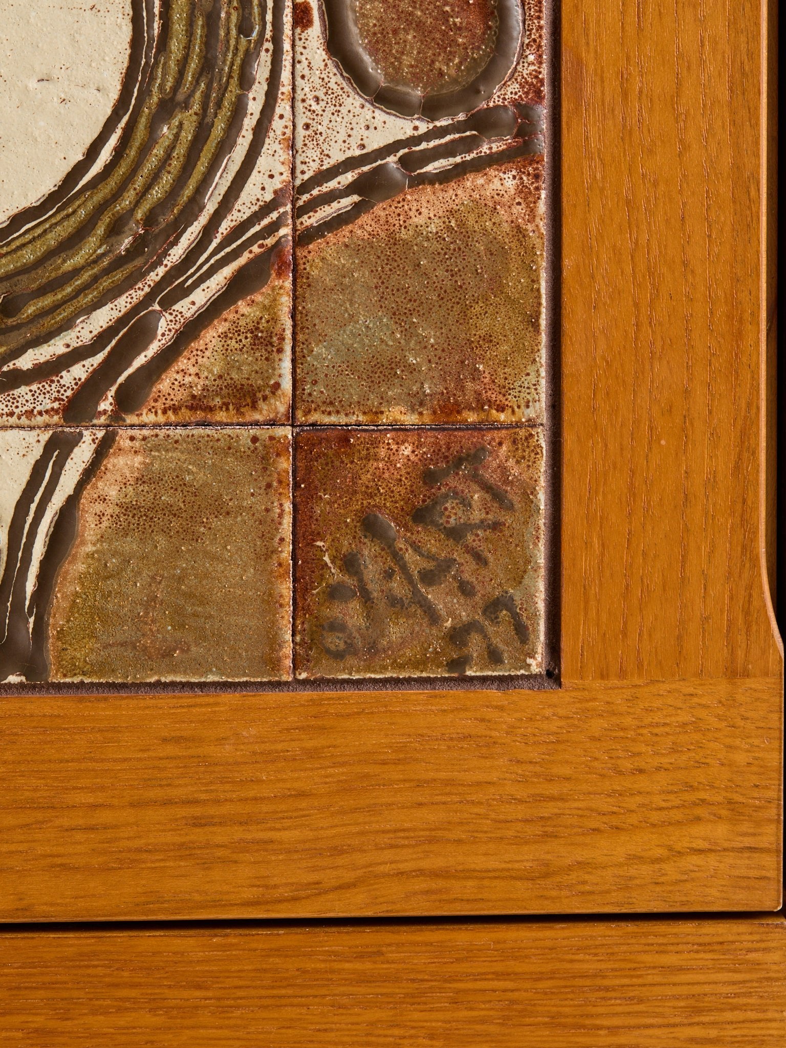The Vintage Gangso Mobler Danish Teak & Tile Sideboard, 1970SCredenzas and SideboardsMiscellanea, etc.
