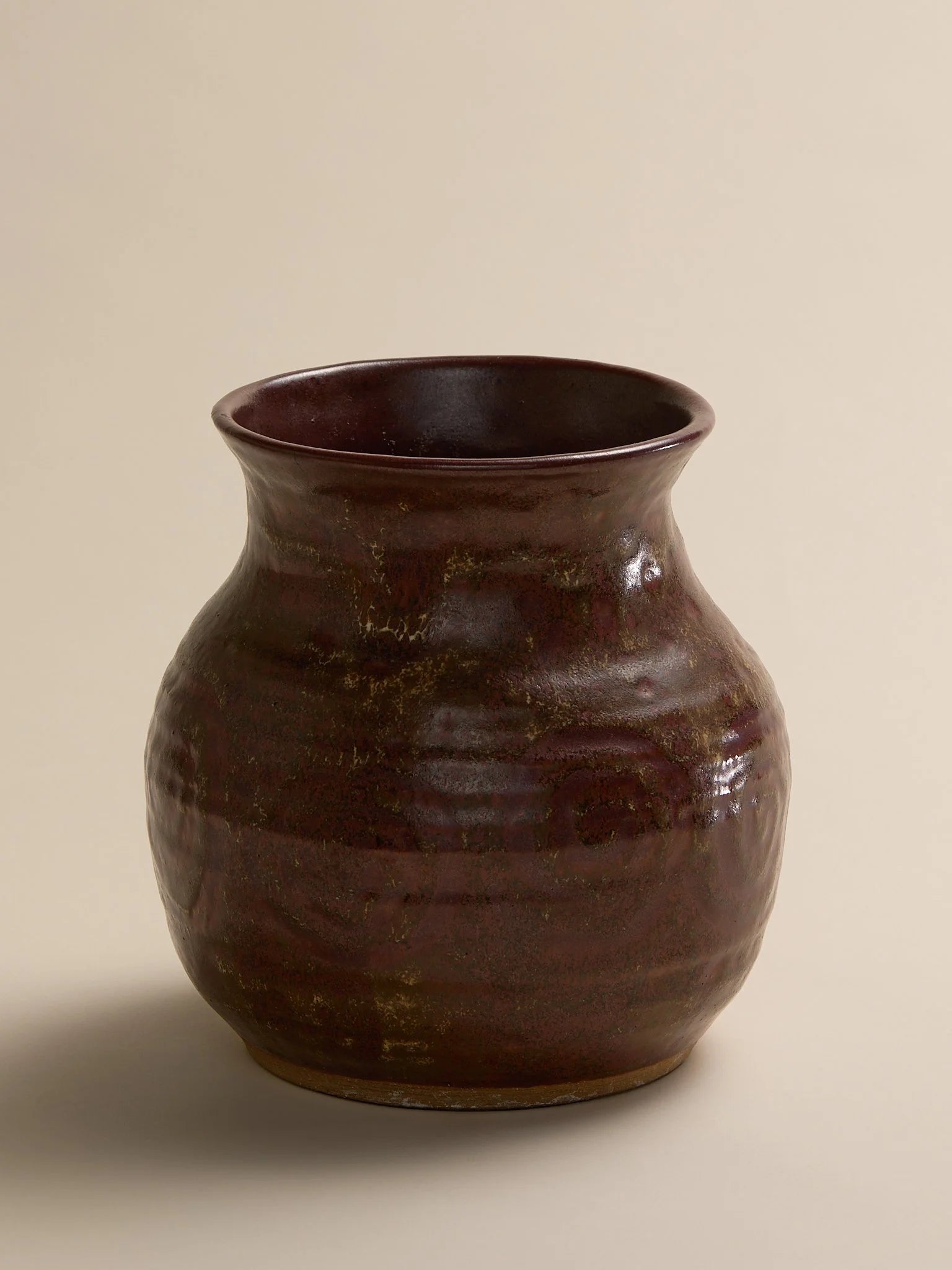 The Vintage Rust Glazed Studio Pottery Vase with Swirl PatternVasesMiscellanea, etc.