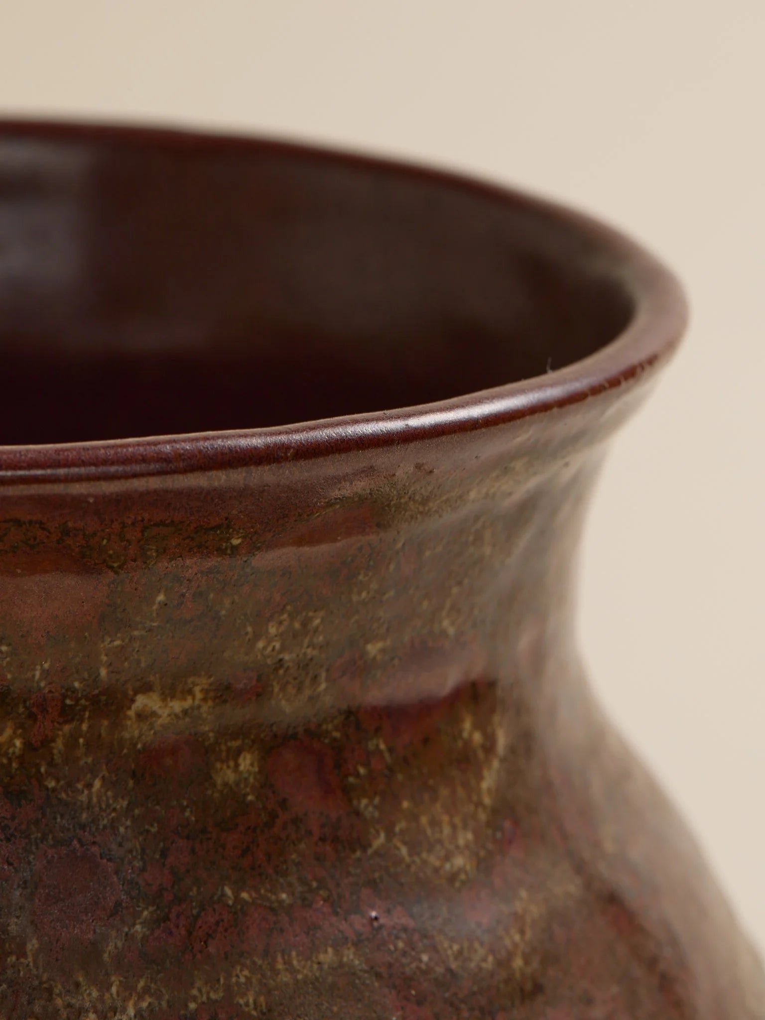 The Vintage Rust Glazed Studio Pottery Vase with Swirl PatternVasesMiscellanea, etc.