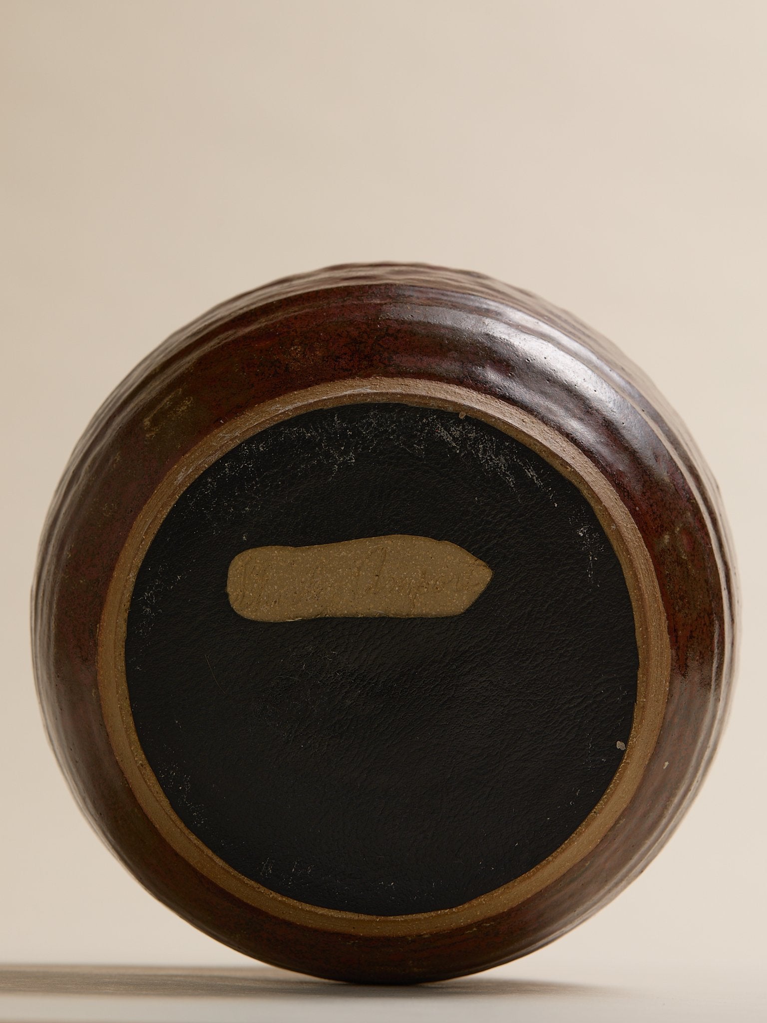 The Vintage Rust Glazed Studio Pottery Vase with Swirl PatternVasesMiscellanea, etc.