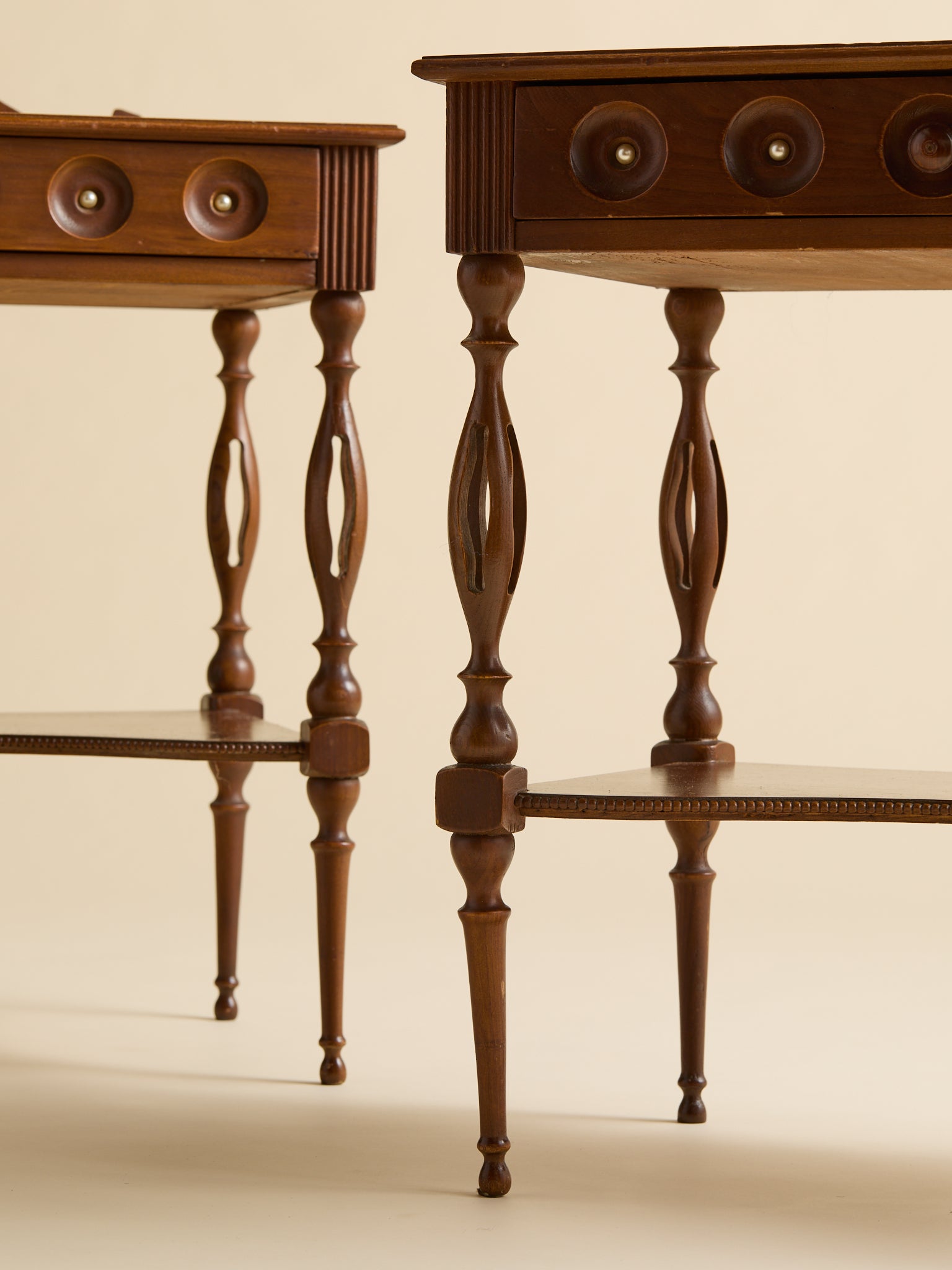 The Vintage Italian Mid-Century Modern Teak 1-Drawer NightstandsSide TablesMiscellanea, etc.