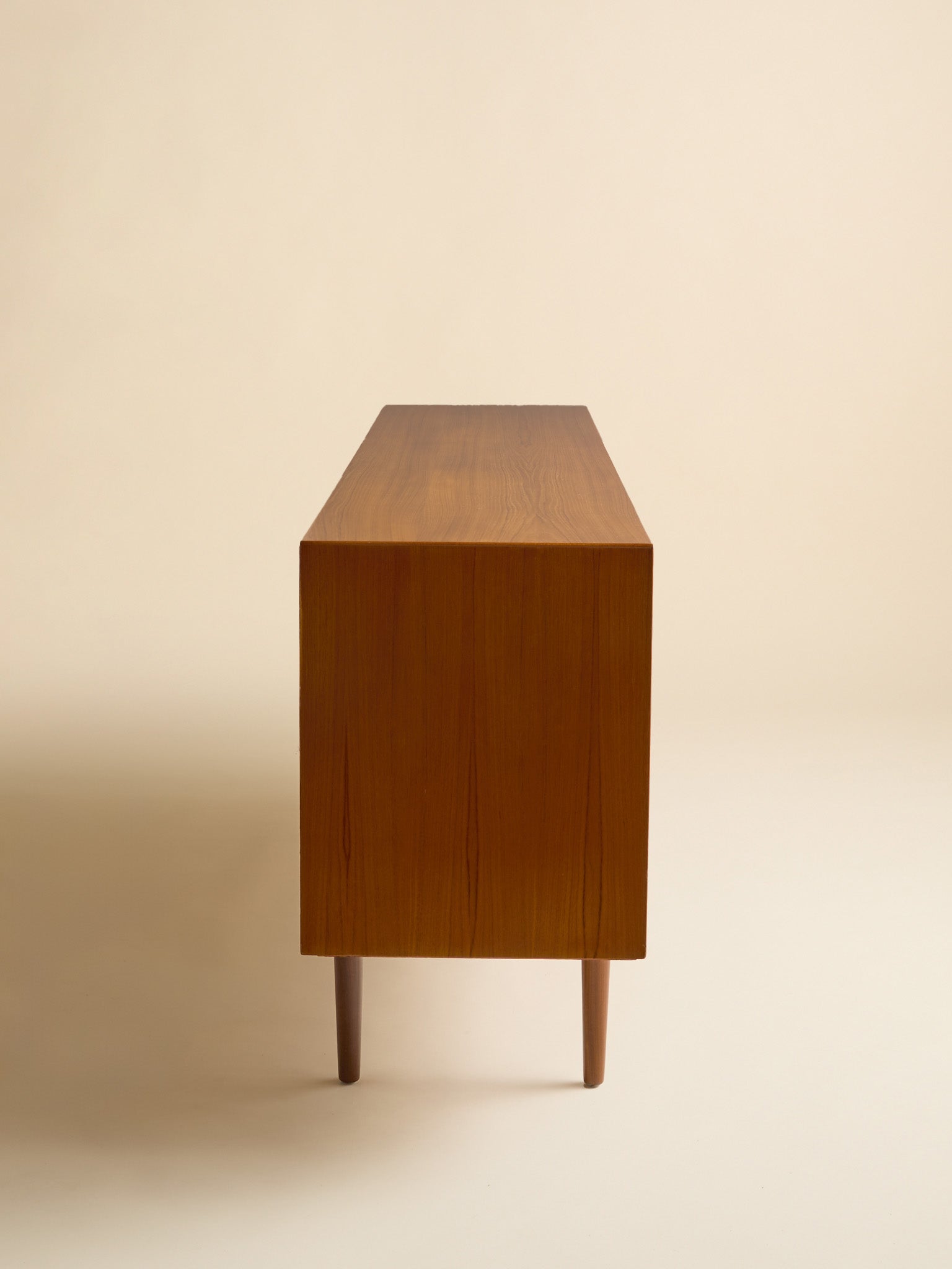 The Vintage Mid-Century Modern Gustav Bahus Teak CredenzaCredenzas and SideboardsMiscellanea, etc.