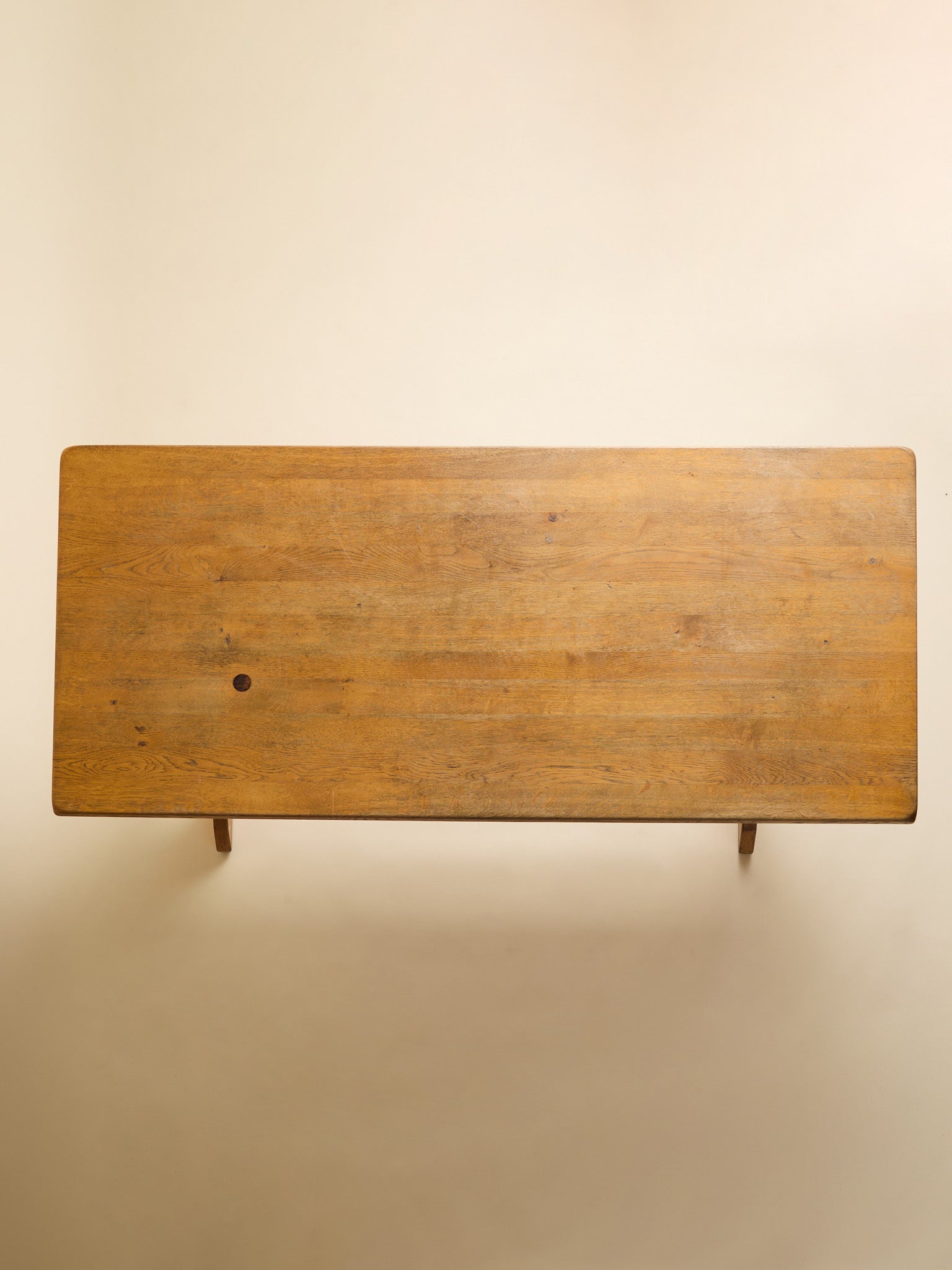 The Vintage Kjaernulf Danish Squiggle X-Base Trestle TableDining TablesMiscellanea, etc.