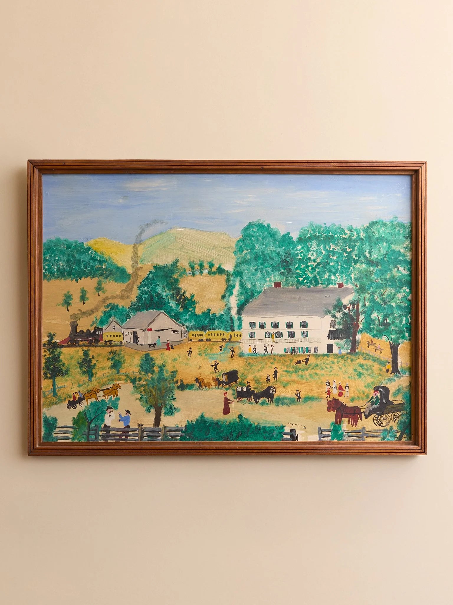 The Vintage Original Simple Town PaintingArtMiscellanea, etc.