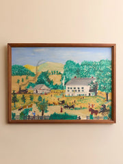 The Vintage Original Simple Town PaintingArtMiscellanea, etc.