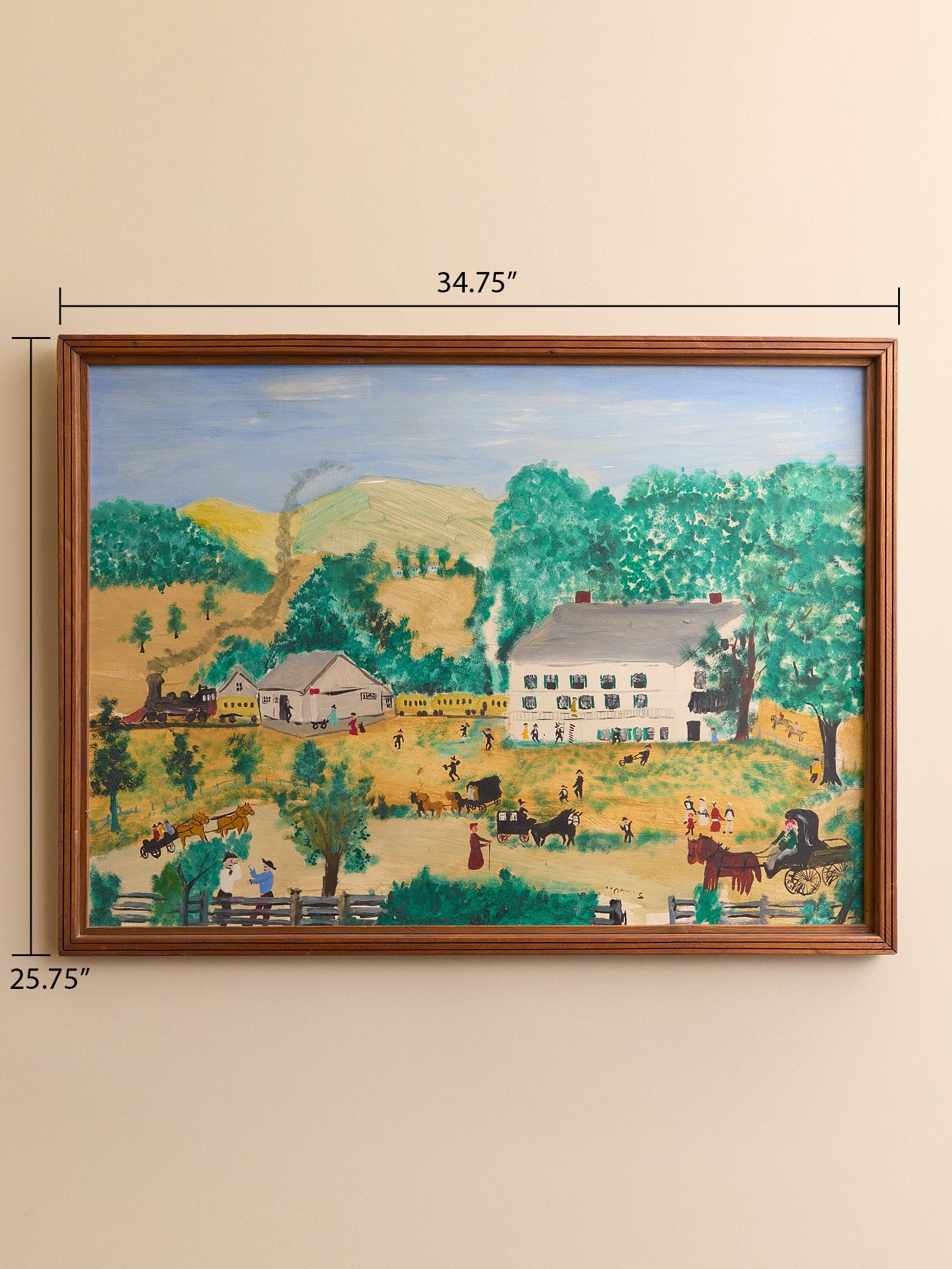The Vintage Original Simple Town PaintingArtMiscellanea, etc.