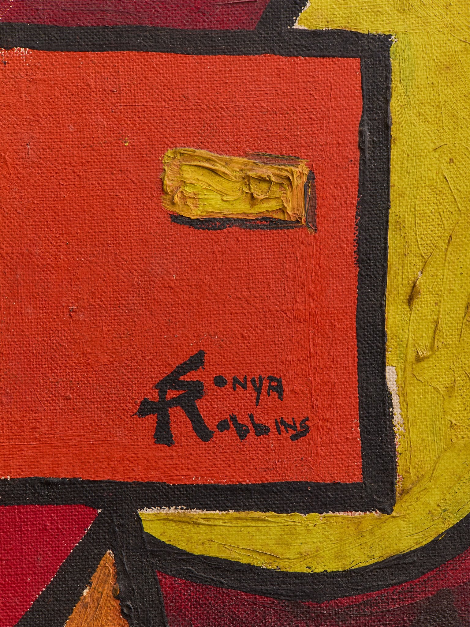 The Orignal Bold Abstract Pink, Red & Yellow PaintingArtMiscellanea, etc.