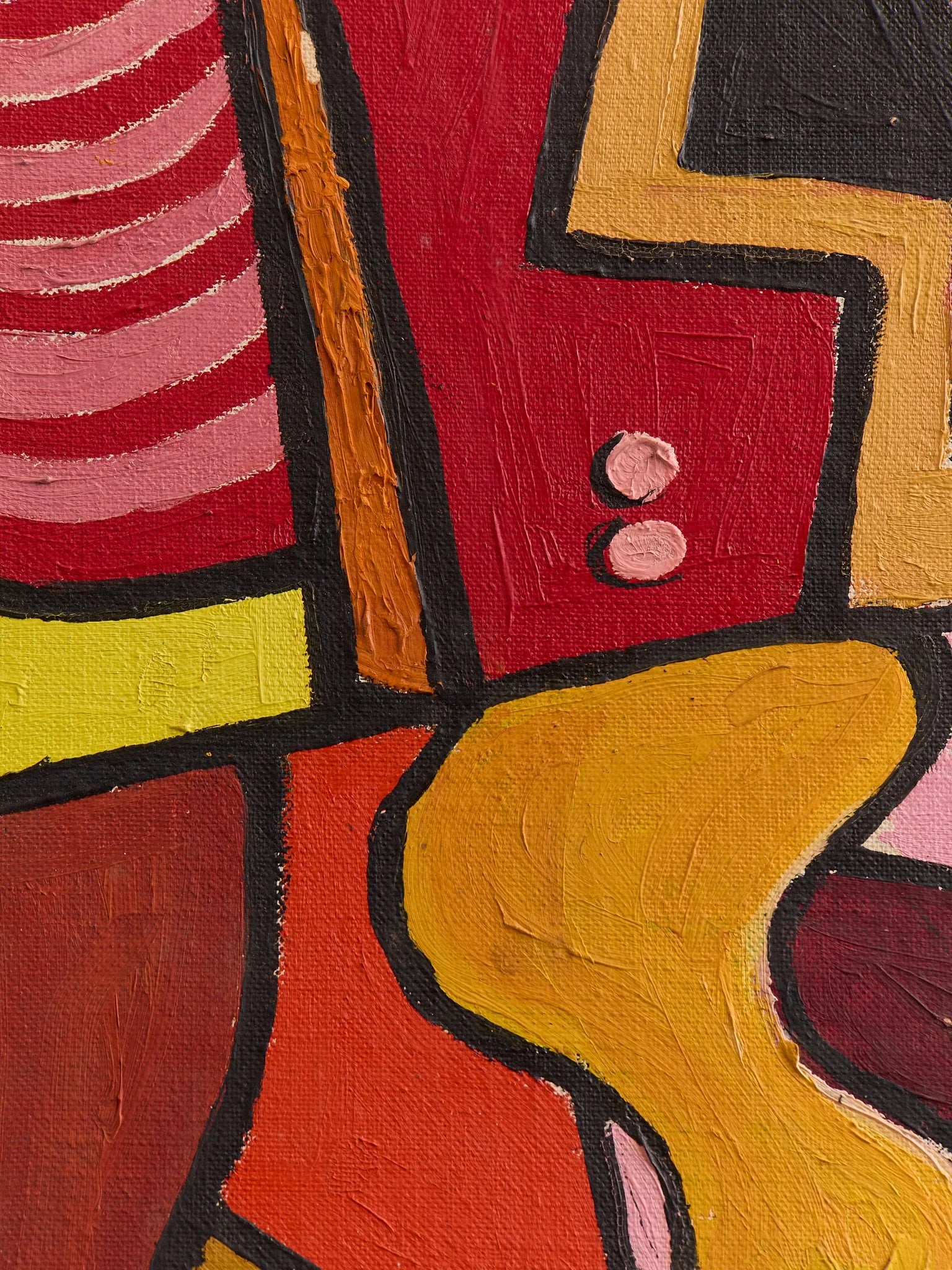 The Orignal Bold Abstract Pink, Red & Yellow PaintingArtMiscellanea, etc.