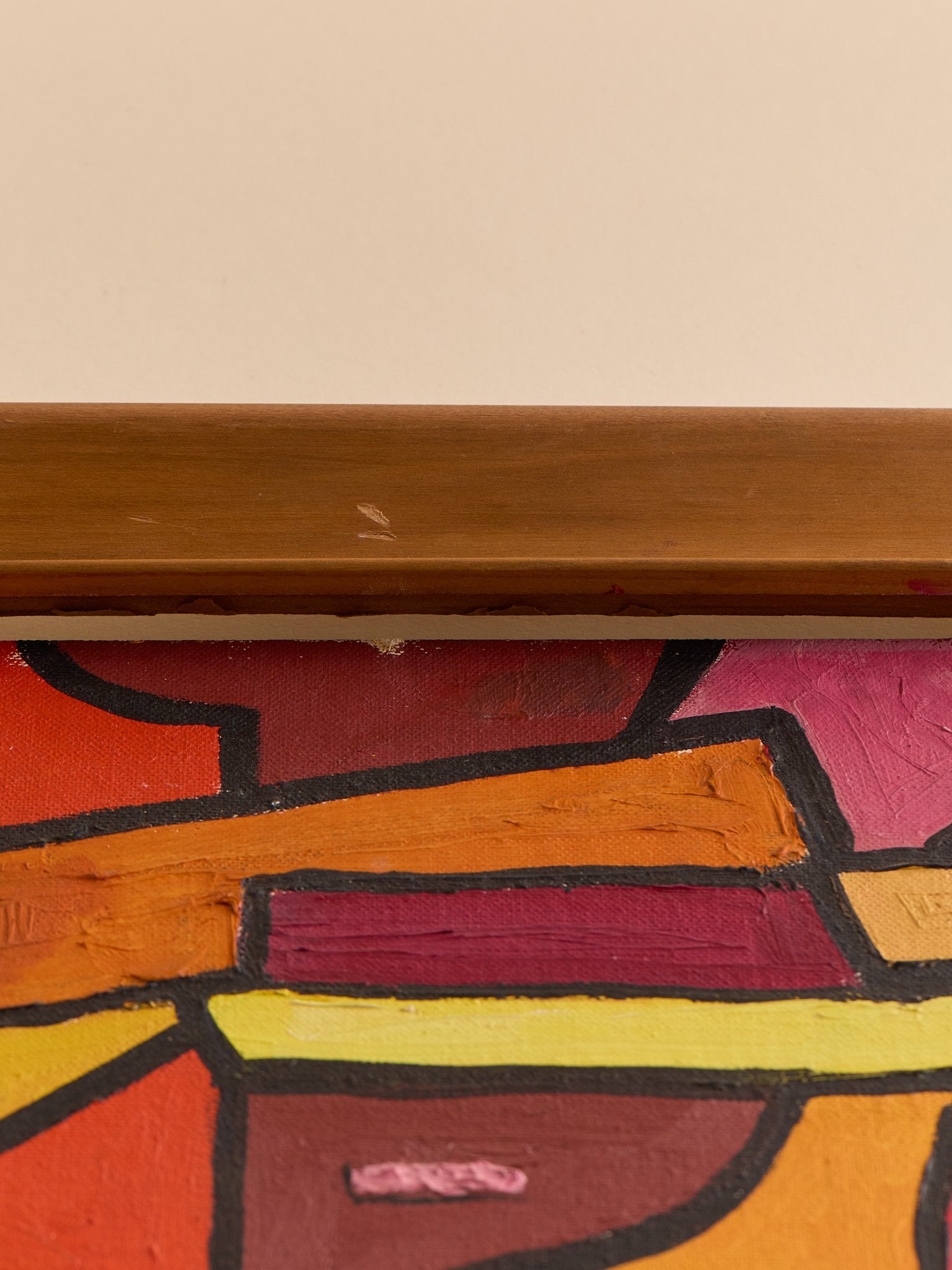 The Orignal Bold Abstract Pink, Red & Yellow PaintingArtMiscellanea, etc.