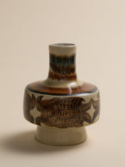 The Mid-Century Fish Motif Ceramic VaseVasesMiscellanea, etc.