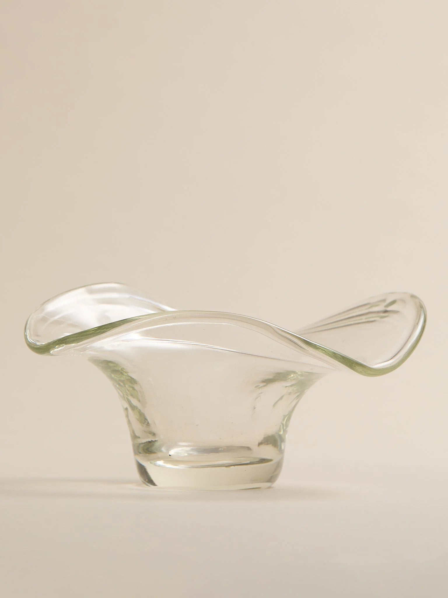 The Vintage Sculptural Clear Glass BowlTrays and BowlsMiscellanea, etc.