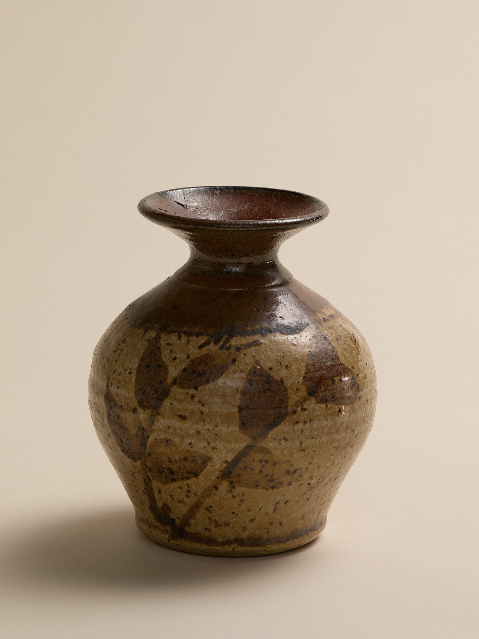 The Speckled Earth Tone Studio Pottery Vintage VaseVasesMiscellanea, etc.