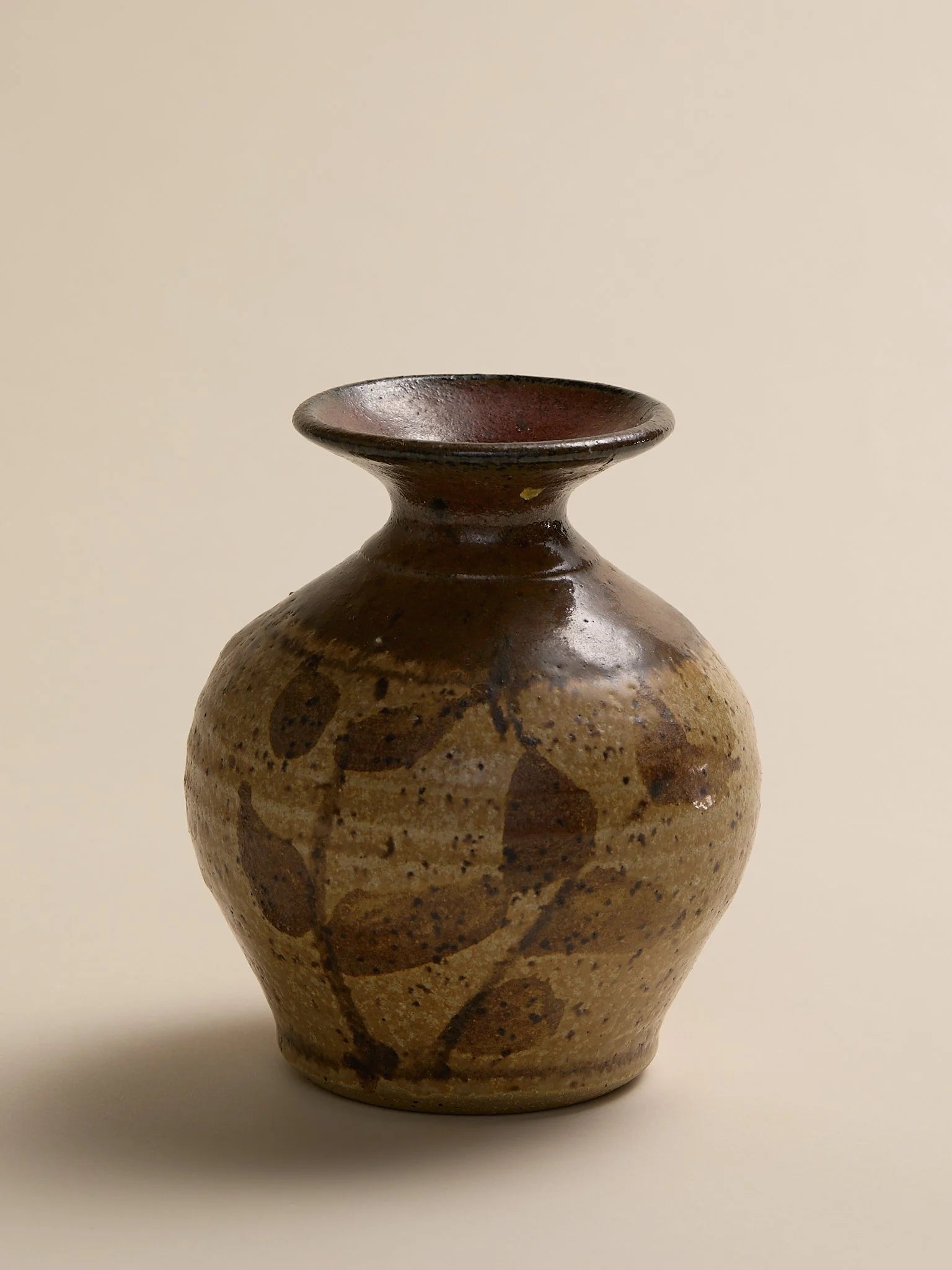 The Speckled Earth Tone Studio Pottery Vintage VaseVasesMiscellanea, etc.