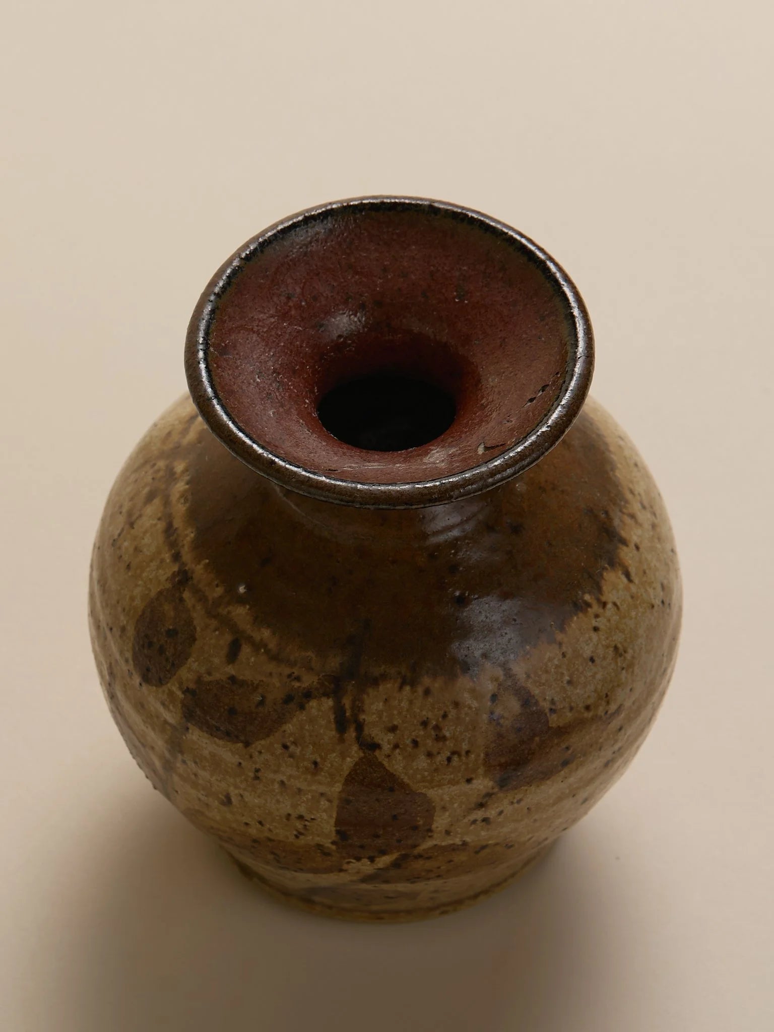 The Speckled Earth Tone Studio Pottery Vintage VaseVasesMiscellanea, etc.