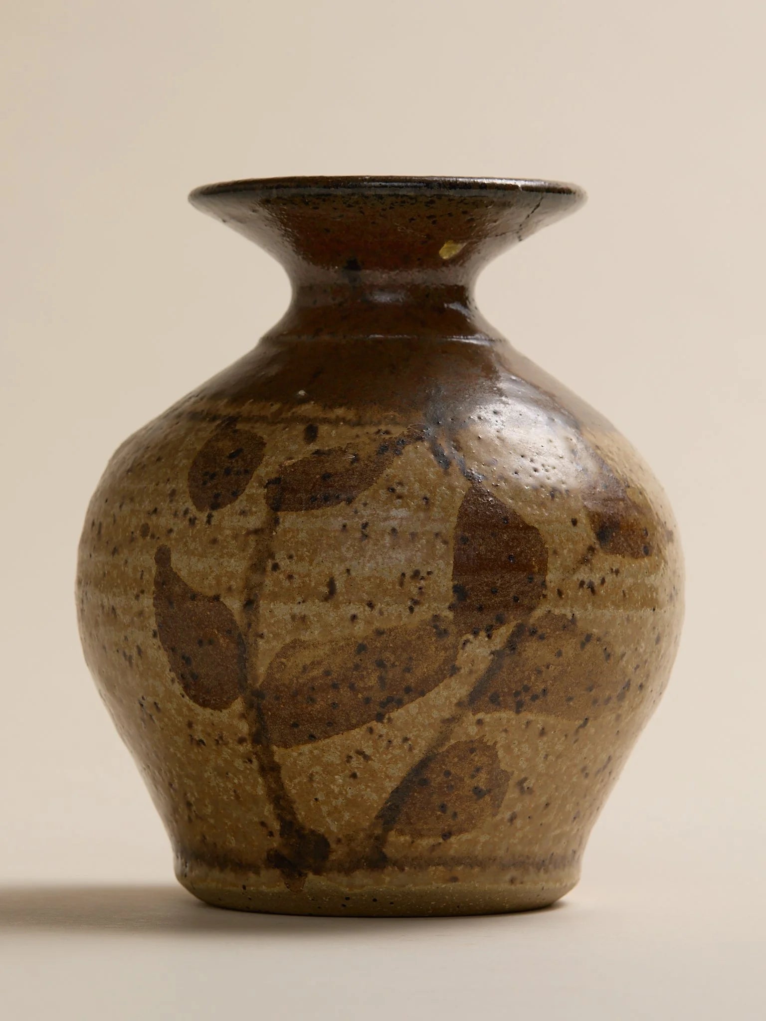 The Speckled Earth Tone Studio Pottery Vintage VaseVasesMiscellanea, etc.