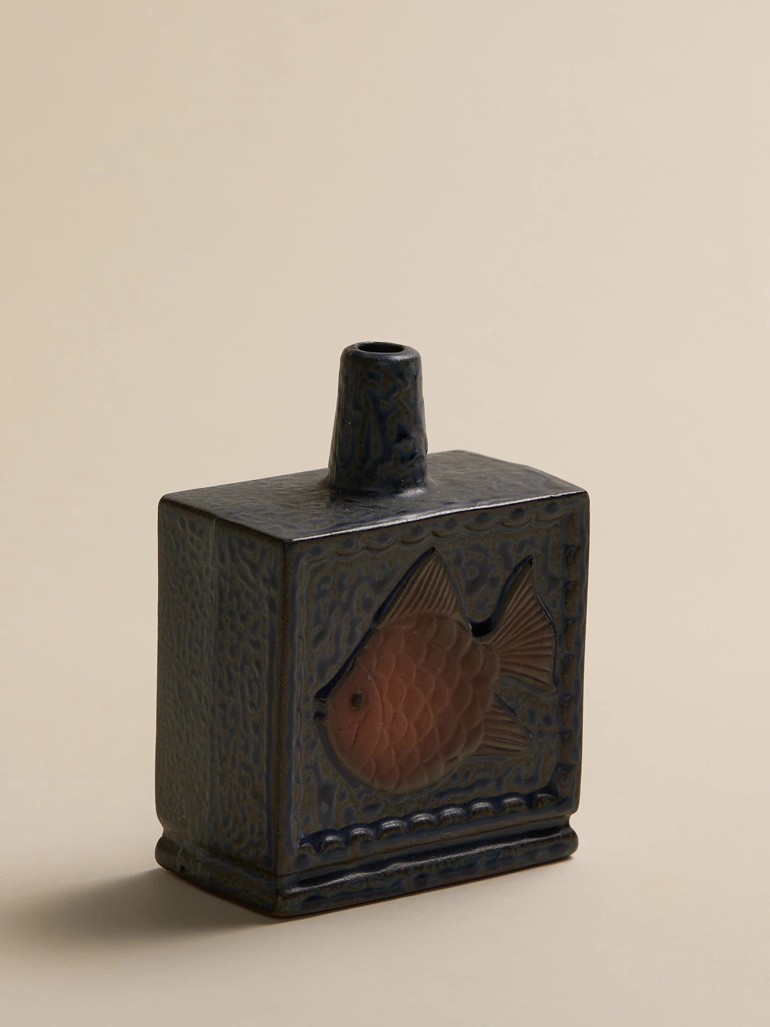 The Vintage Japanese Fish Relief Ceramic VaseVasesMiscellanea, etc.