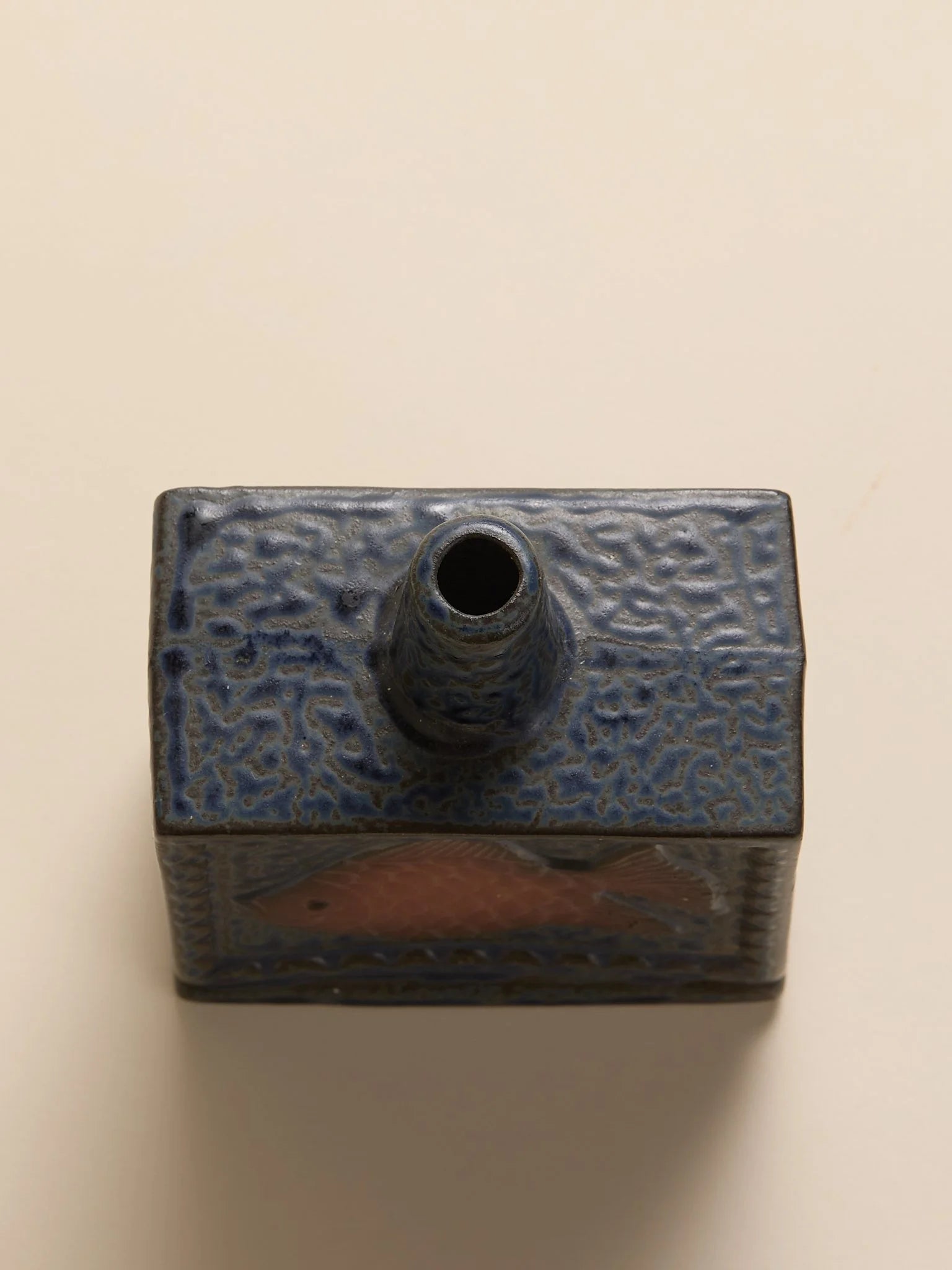 The Vintage Japanese Fish Relief Ceramic VaseVasesMiscellanea, etc.