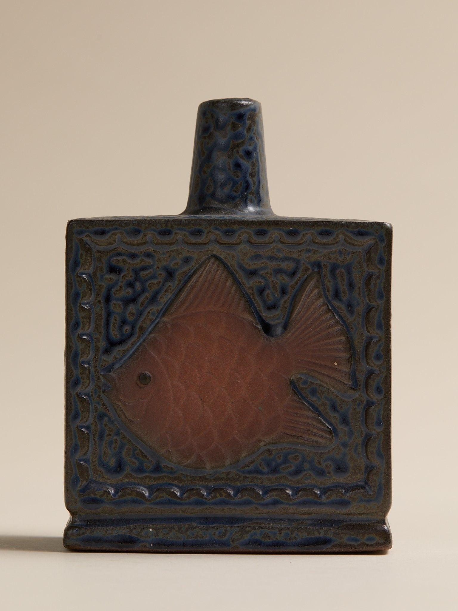 The Vintage Japanese Fish Relief Ceramic VaseVasesMiscellanea, etc.